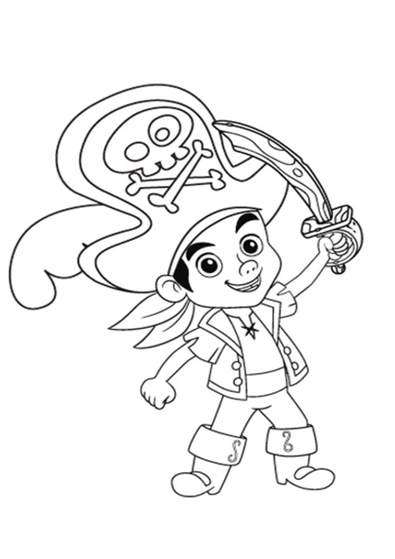 Jake en de Nooitgedachtland Piraten afdrukbaar eenvoudig