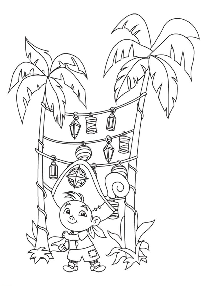 Jake en de Nooitgedachtland Piraten afdrukbaar