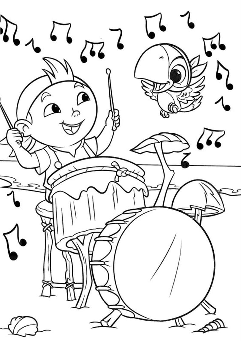 Jake en de Nooitgedachtland Piraten gratis afdrukbaar eenvoudig