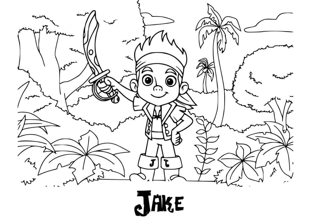 Jake en de Nooitgedachtland Piraten gratis afdrukbaar