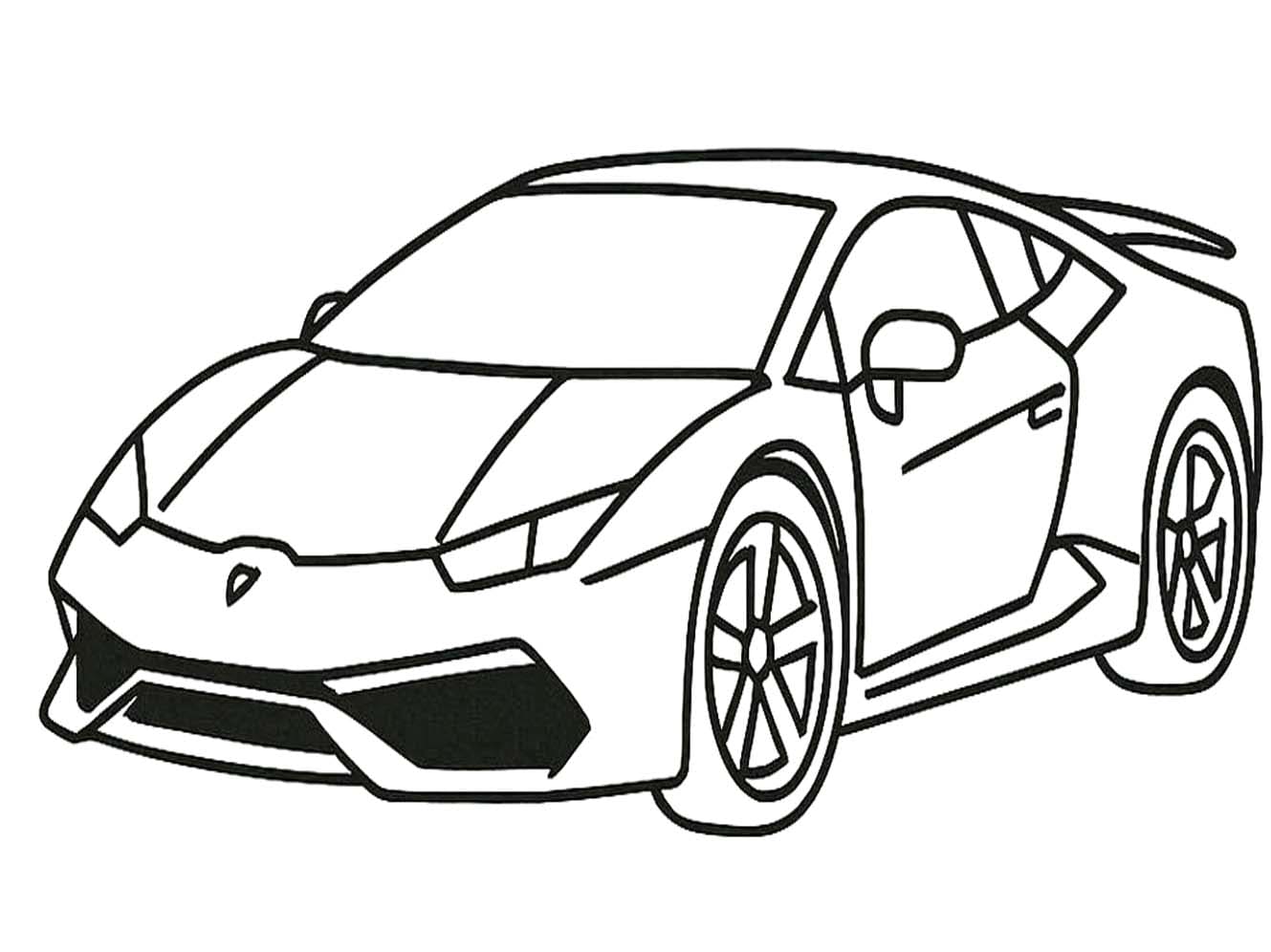 Lamborghini afdrukbaar voor kinderen