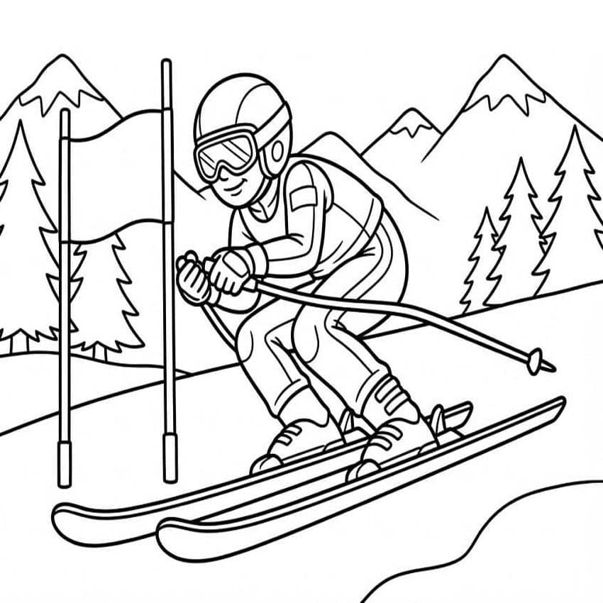 Olympische Winterspelen afdrukbaar basis