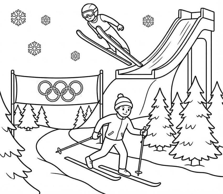 Olympische Winterspelen afdrukbaar voor kinderen