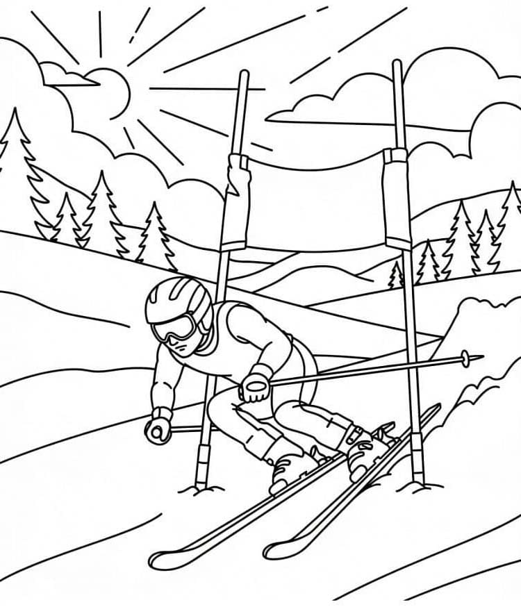 Olympische Winterspelen gratis afdrukbaar simpel