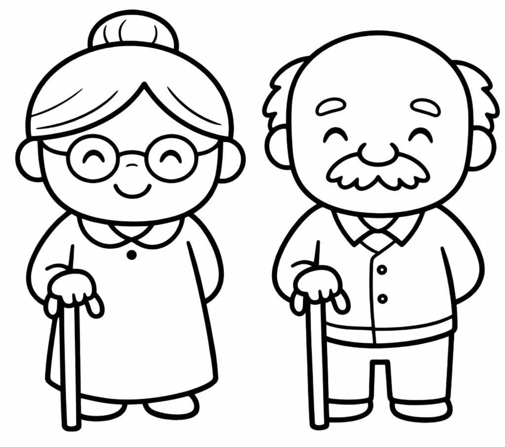 Opa En Oma afdrukbaar basis