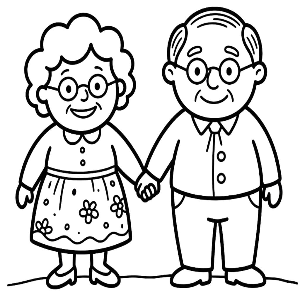 Opa En Oma gratis afdrukbaar eenvoudig