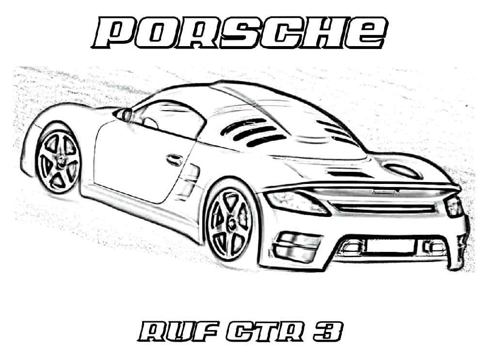 Porsche afdrukbaar basis