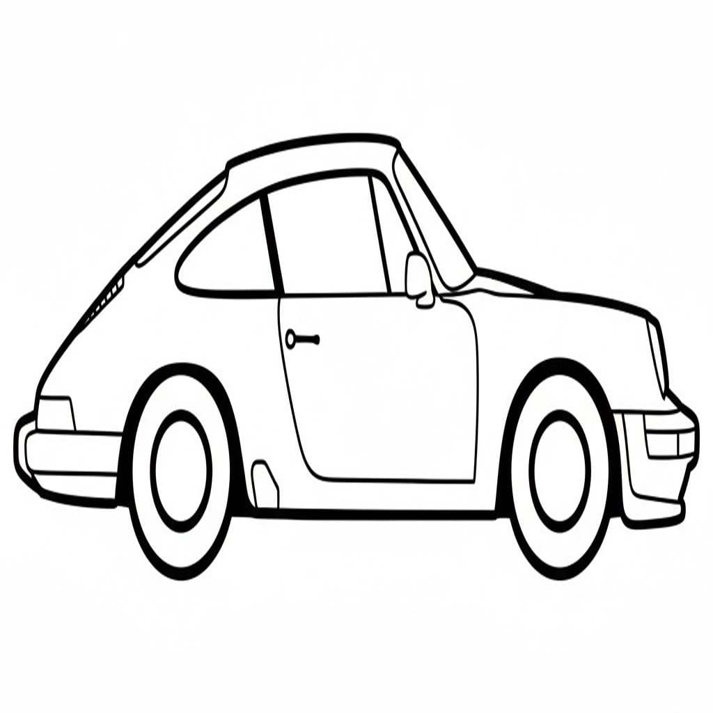 Porsche afdrukbaar eenvoudig