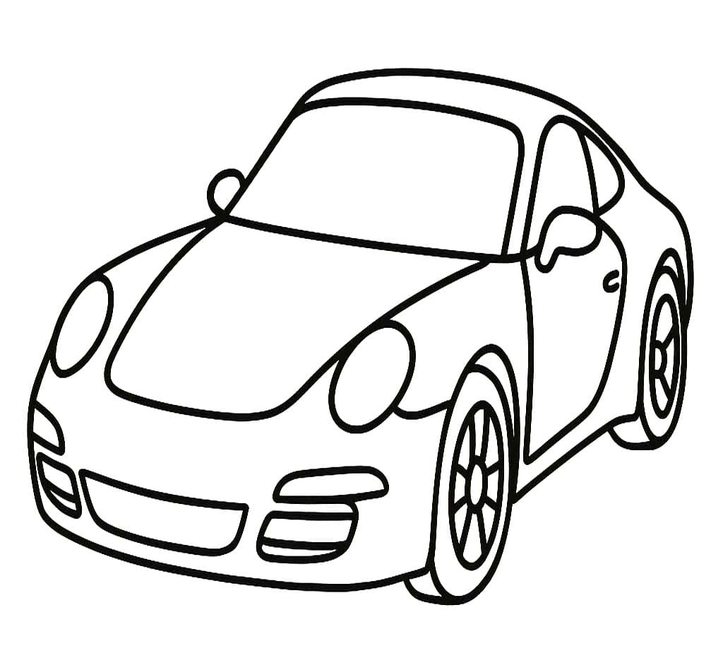 Porsche gratis afdrukbaar voor kinderen