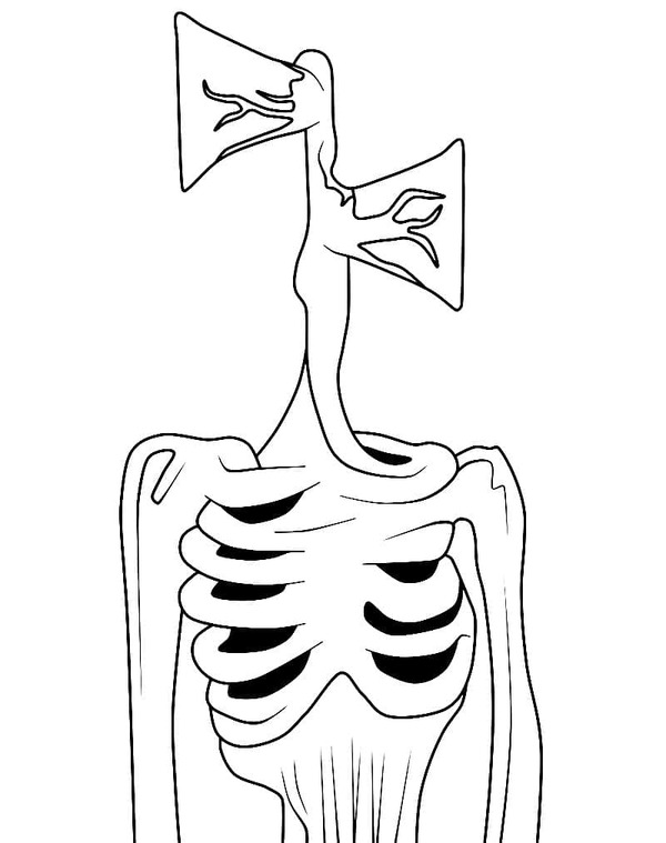 Siren Head gratis afdrukbaar eenvoudig