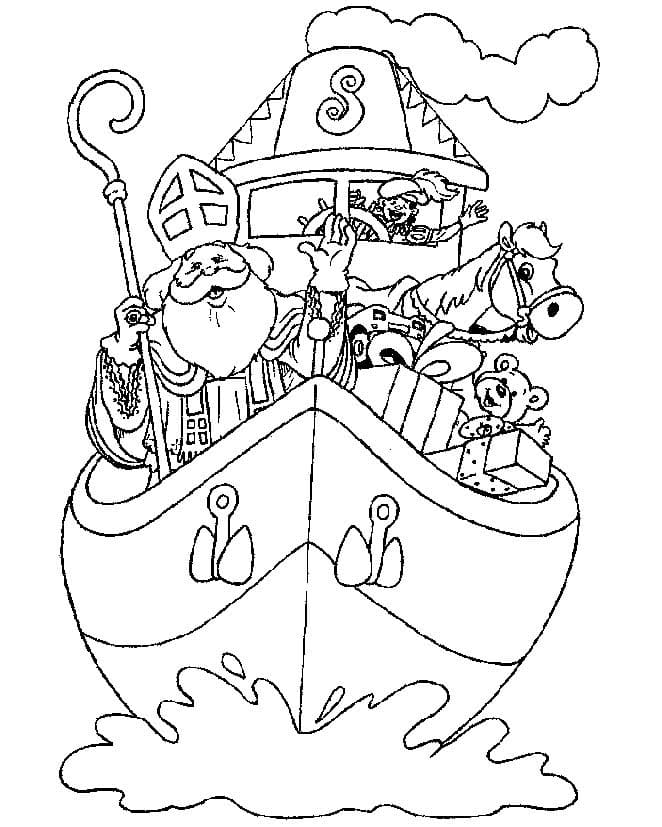 Stoomboot Sinterklaas gratis eenvoudig