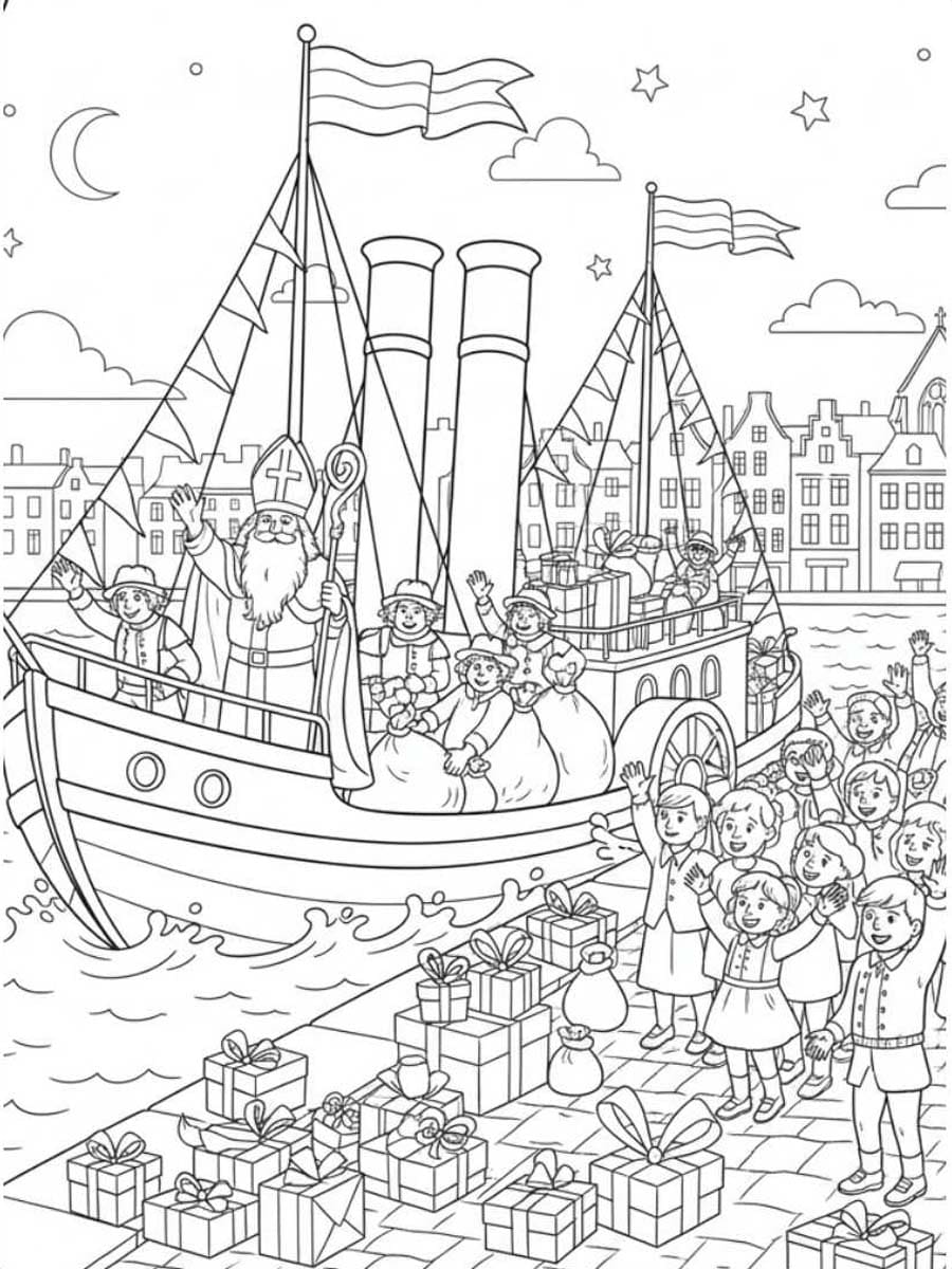 Stoomboot Sinterklaas gratis simpel