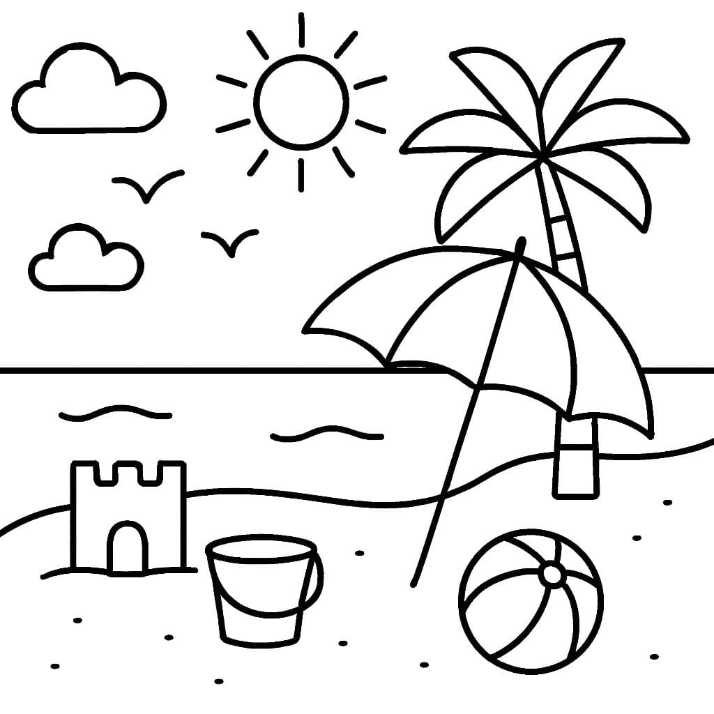 Strand gratis afdrukbaar