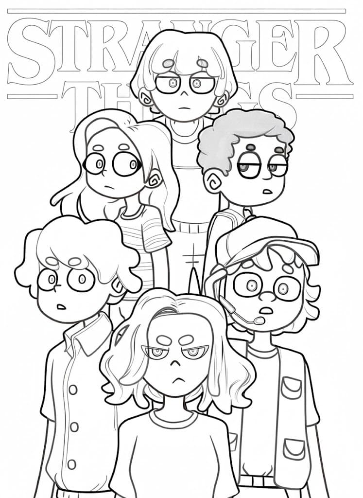 Stranger Things gratis afdrukbaar voor kinderen