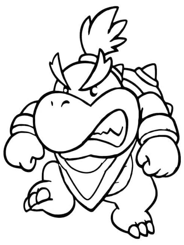 Tekenen Bowser afdrukbaar eenvoudig