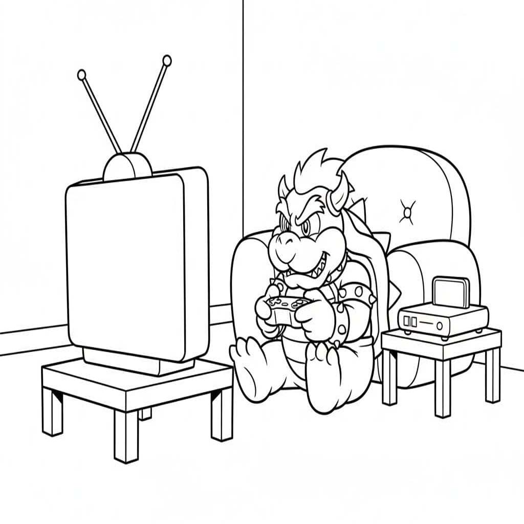 Tekenen Bowser gratis basis