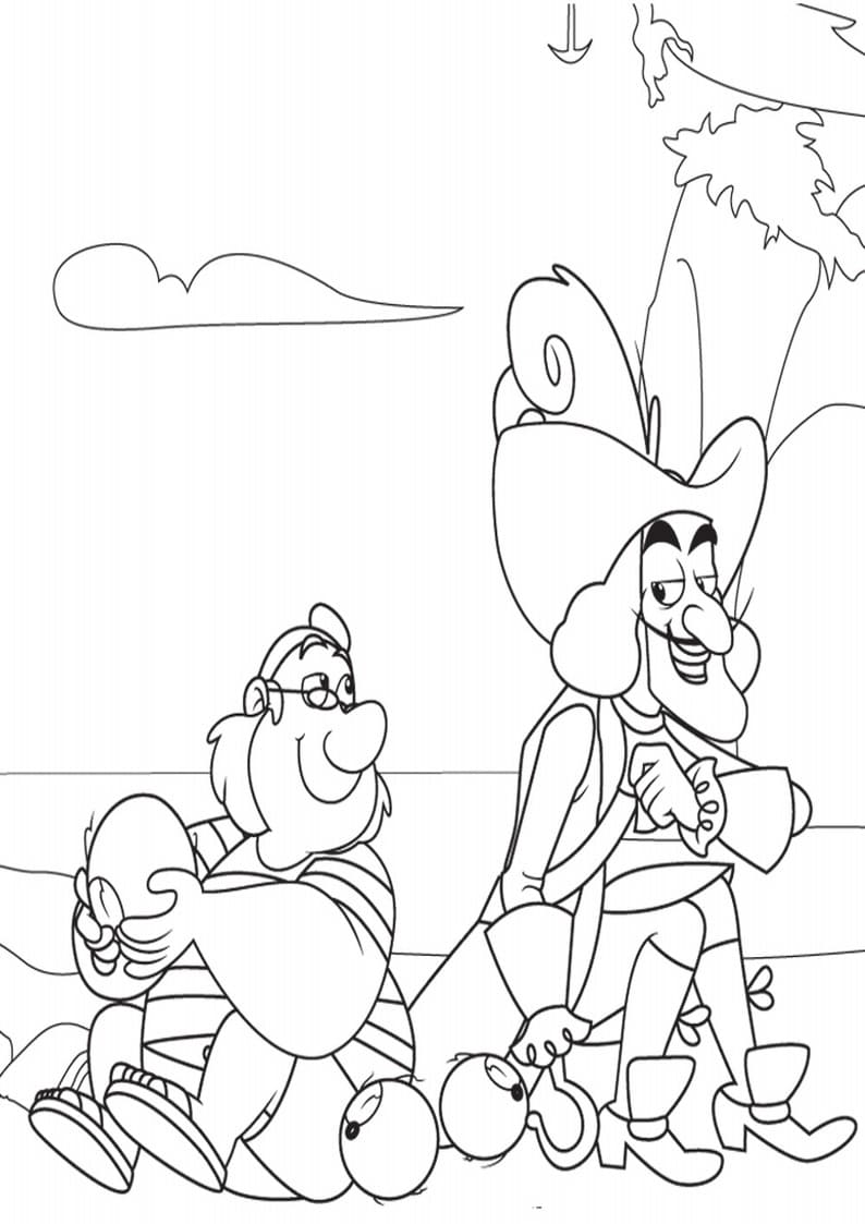 Tekenen Jake en de Nooitgedachtland Piraten gratis afdrukbaar eenvoudig