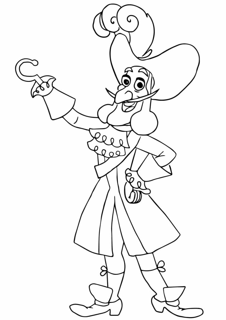 Tekenen Jake en de Nooitgedachtland Piraten gratis eenvoudig