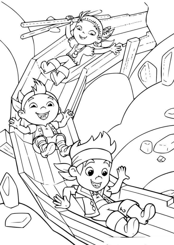 Tekenen Jake en de Nooitgedachtland Piraten