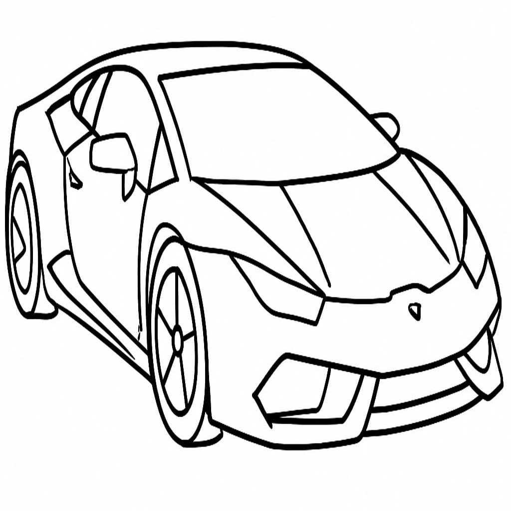 Tekenen Lamborghini afdrukbaar voor kinderen