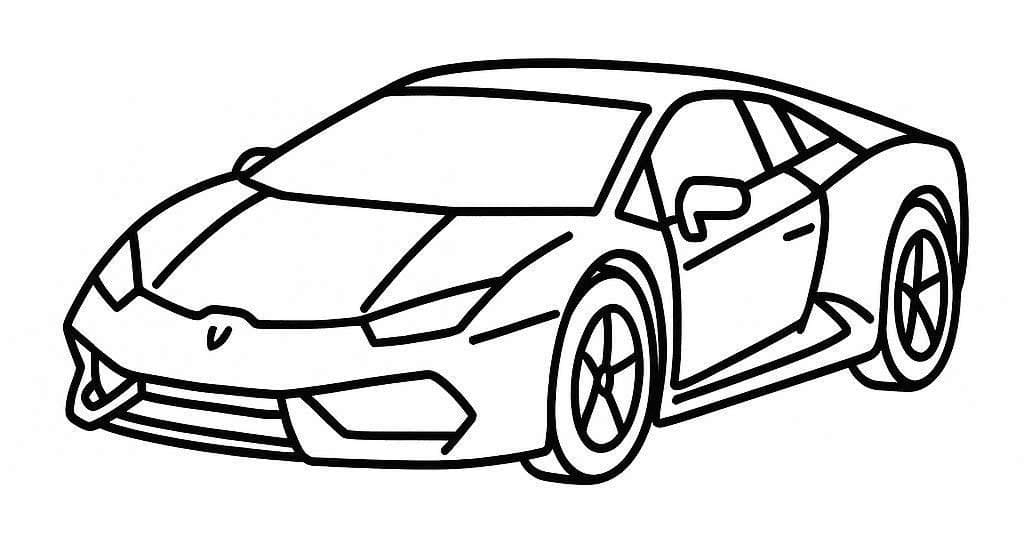 Tekenen Lamborghini gratis voor kinderen