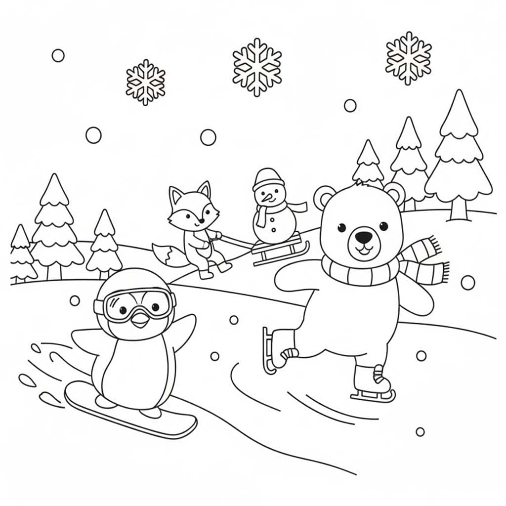 Tekenen Olympische Winterspelen basis