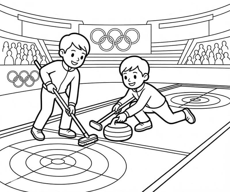 Tekenen Olympische Winterspelen gratis basis