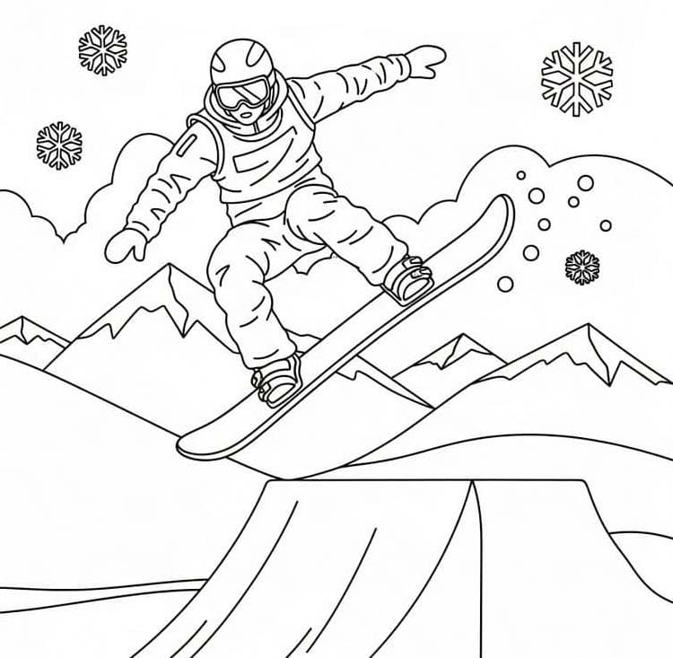 Tekenen Olympische Winterspelen gratis eenvoudig