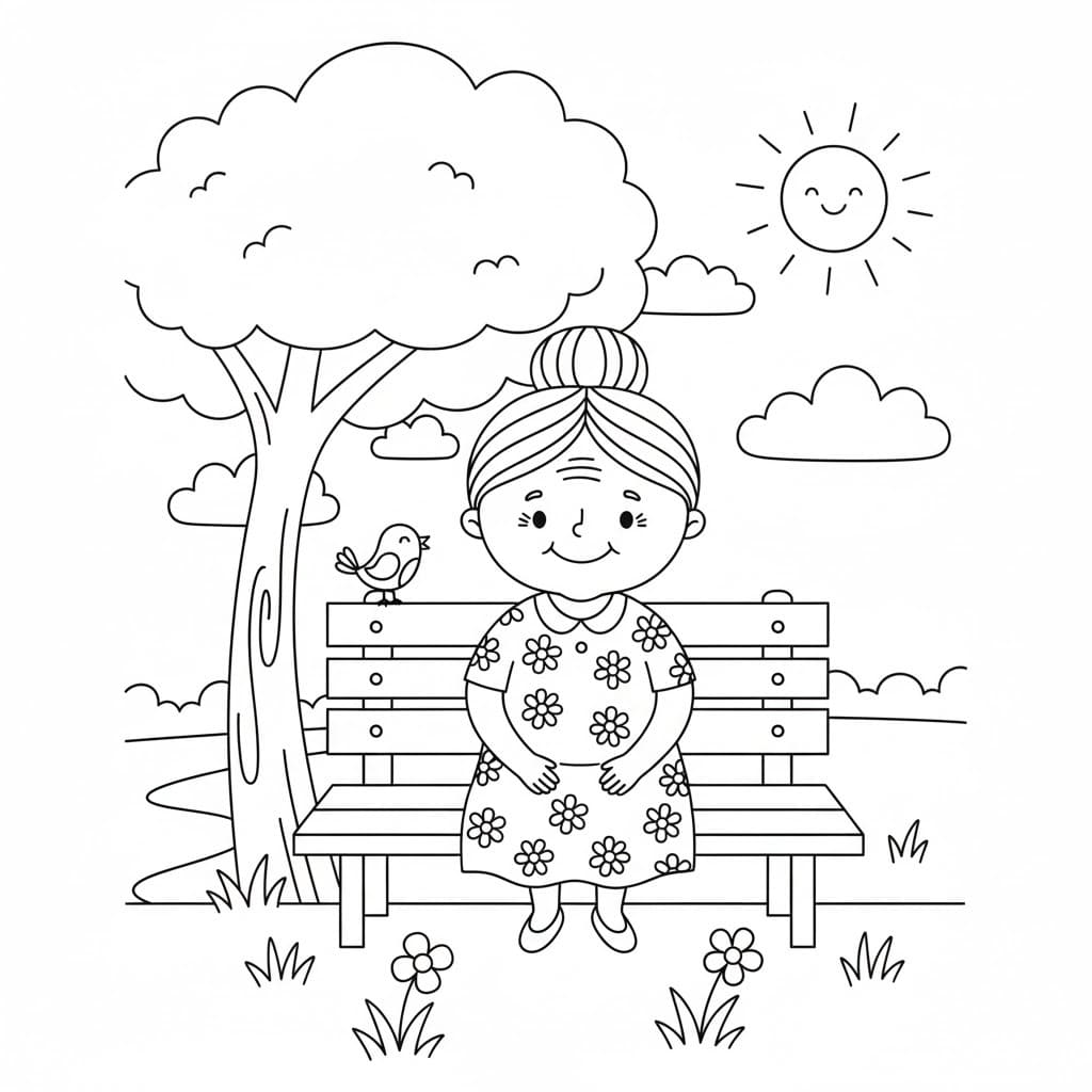 Tekenen Opa En Oma afdrukbaar