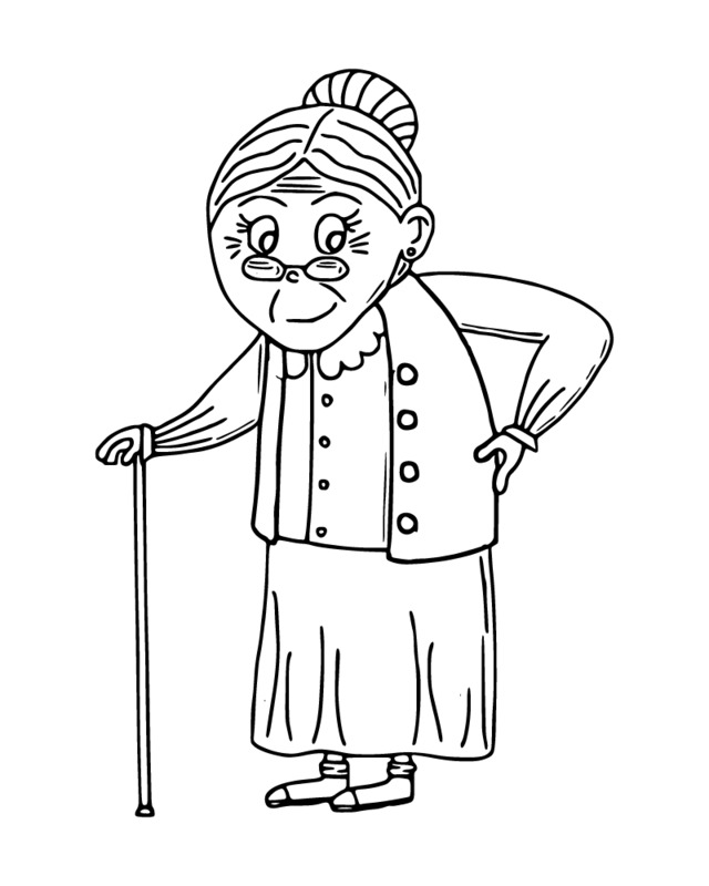 Tekenen Opa En Oma afdrukbaar simpel