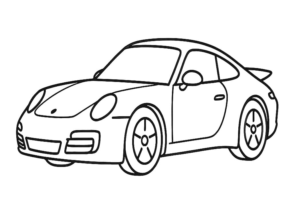 Tekenen Porsche afdrukbaar