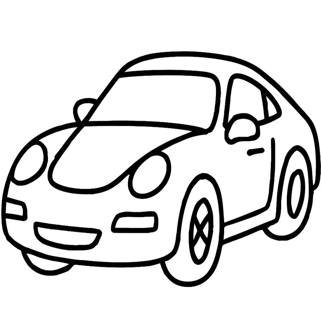 Tekenen Porsche gratis afdrukbaar simpel