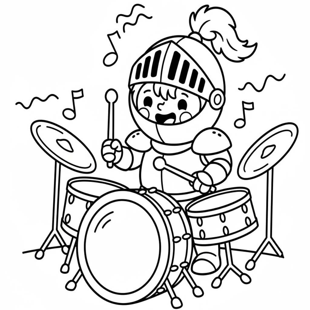 Tekenen Ridder afdrukbaar voor kinderen