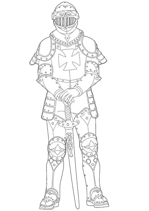 Tekenen Ridder gratis simpel