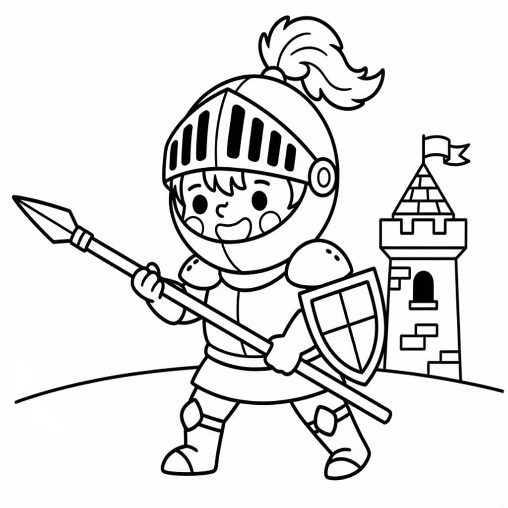 Tekenen Ridder gratis voor kinderen