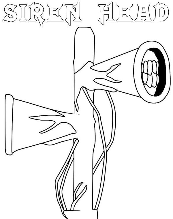 Tekenen Siren Head afdrukbaar eenvoudig