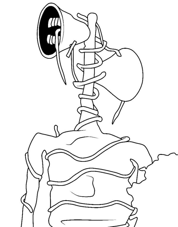 Tekenen Siren Head afdrukbaar simpel