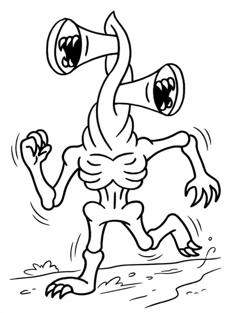 Tekenen Siren Head gratis afdrukbaar