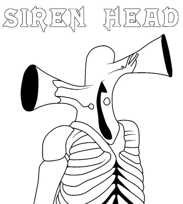 Tekenen Siren Head gratis simpel