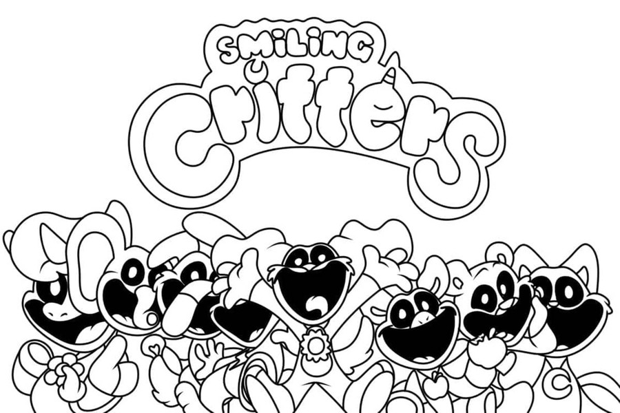 Tekenen Smiling Critters afdrukbaar eenvoudig