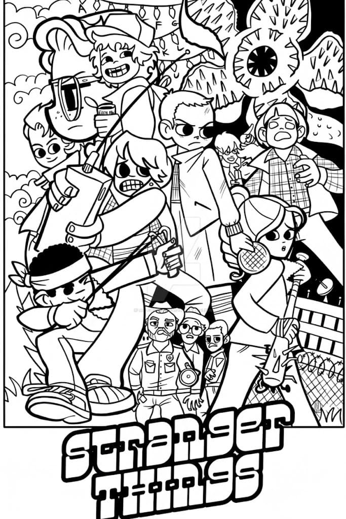 Tekenen Stranger Things afdrukbaar