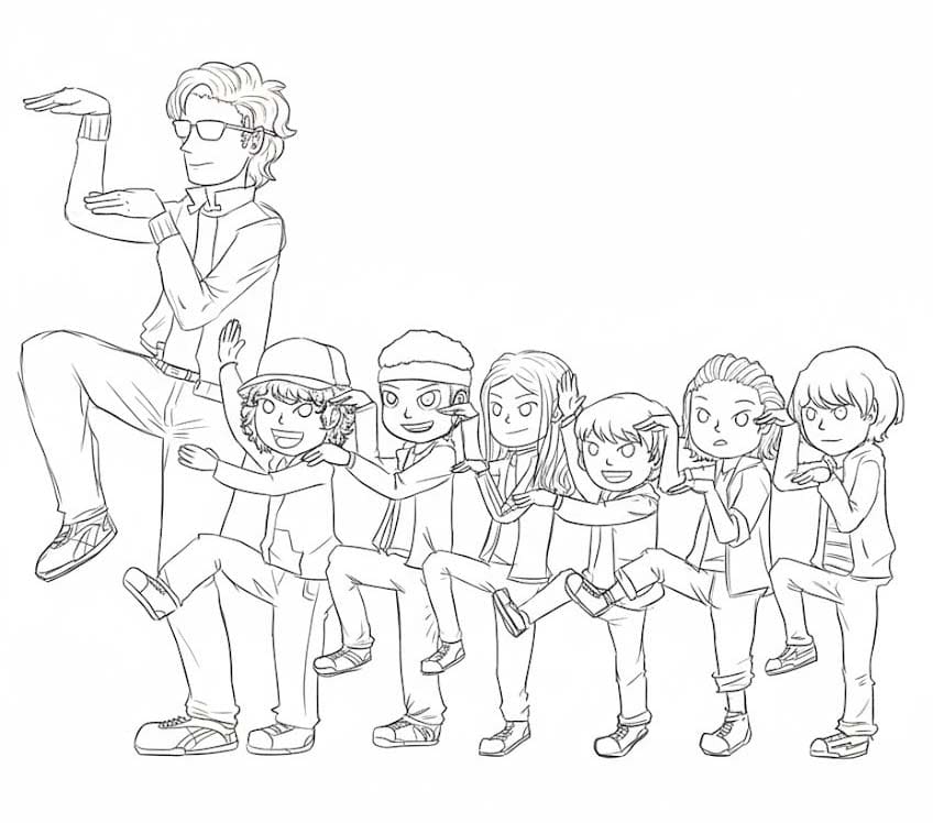 Tekenen Stranger Things afdrukbaar voor kinderen
