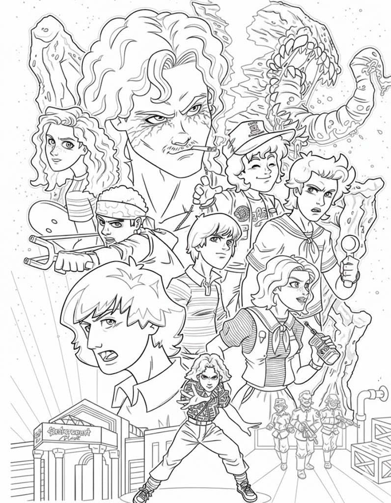 Tekenen Stranger Things gratis voor kinderen