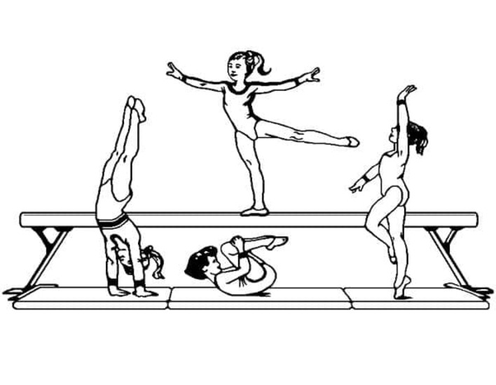 Tekenen Turnen gratis simpel