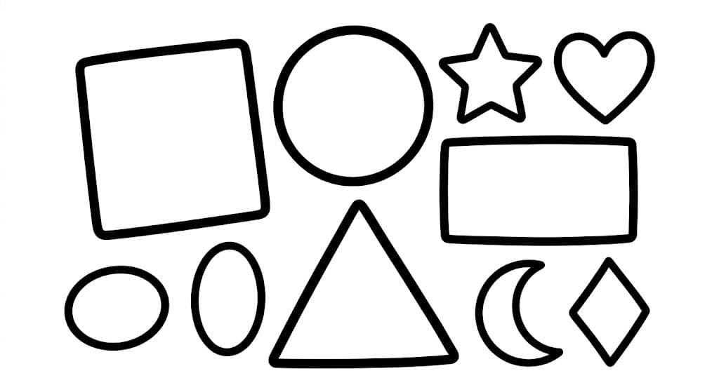 Tekenen Vormen gratis afdrukbaar