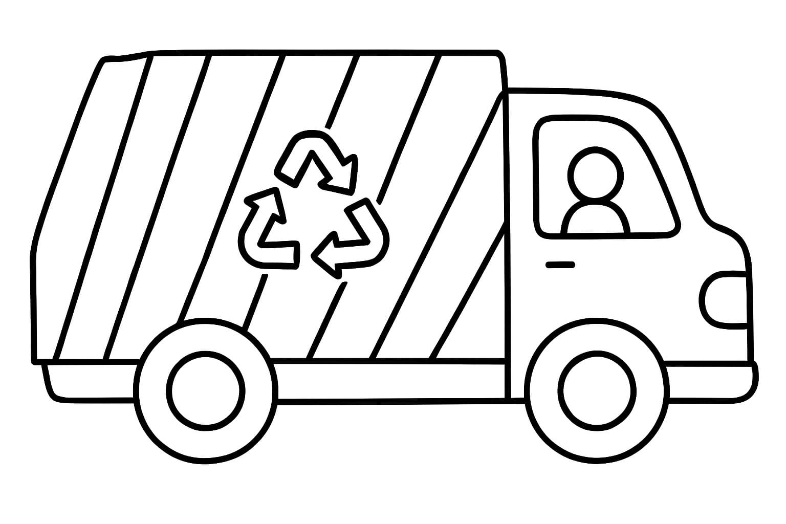 Tekenen Vuilniswagen gratis