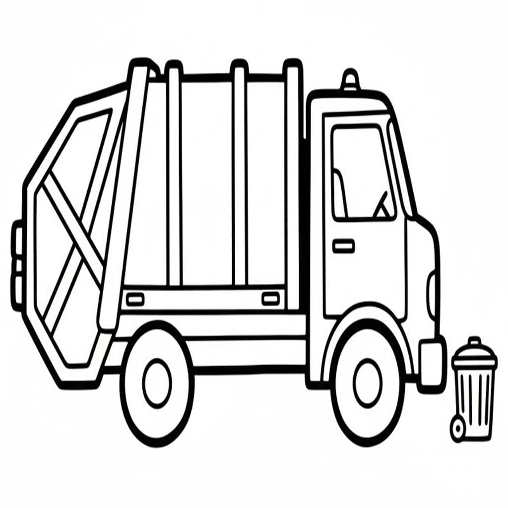 Tekenen Vuilniswagen