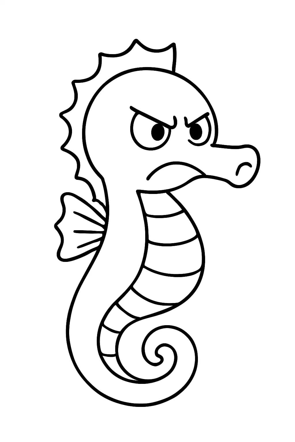 Tekenen Zeepaardjes afdrukbaar voor kinderen