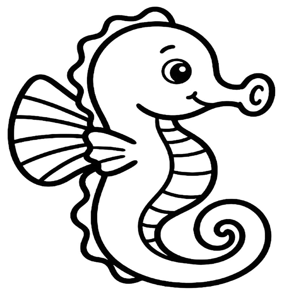 Tekenen Zeepaardjes gratis afdrukbaar