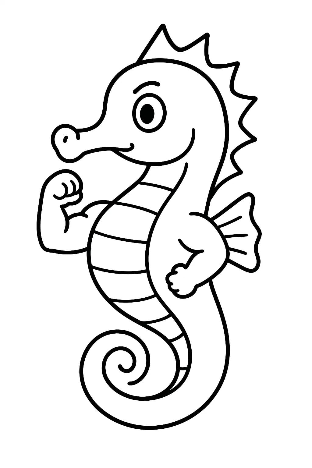 Tekenen Zeepaardjes gratis voor kinderen
